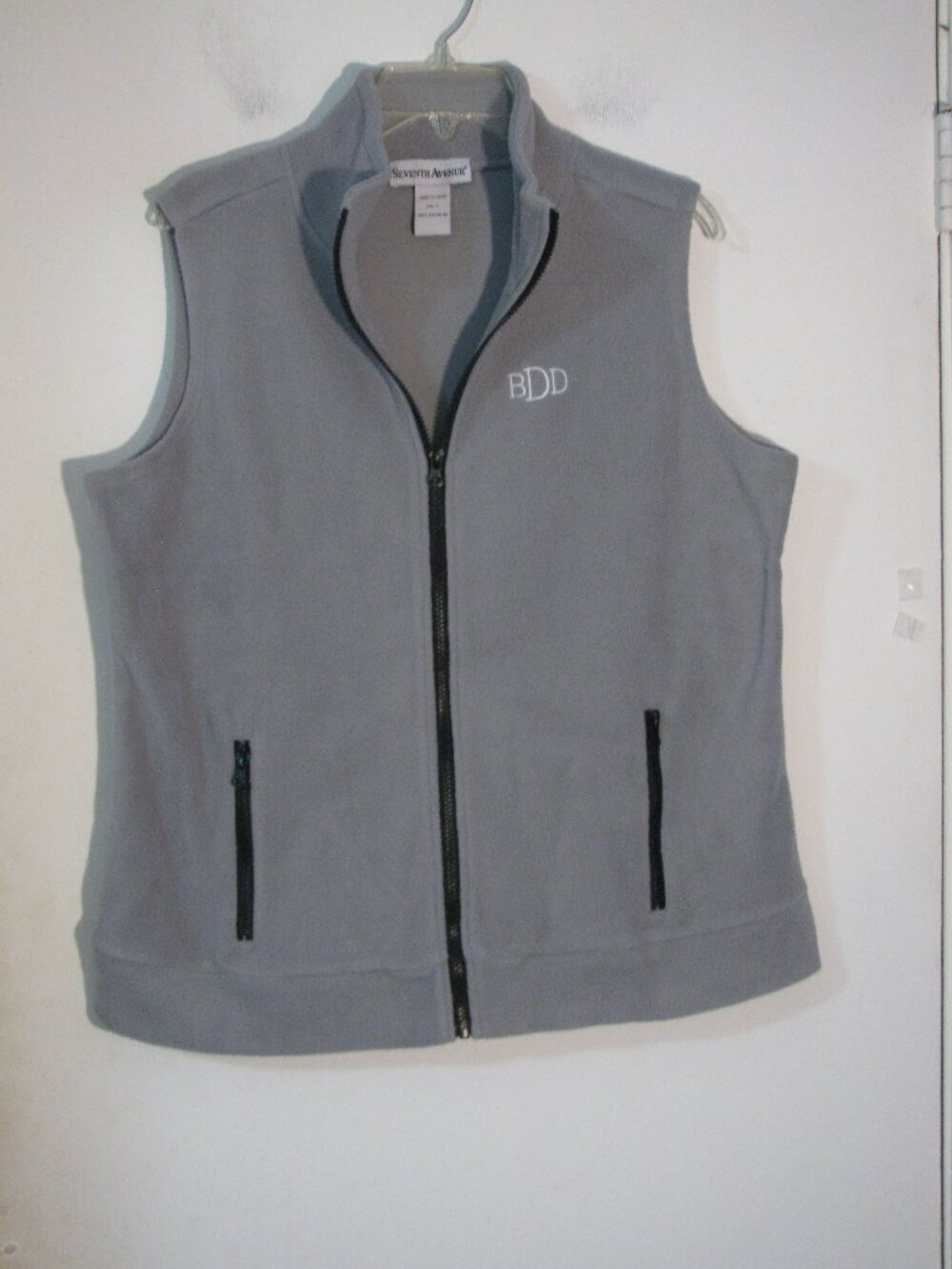 Seventh Avenue Fleece Best Large Gray Outerwear NWT $30 Full Zip